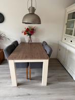 Eettafel + 4 Stoelen - Massief Houten Poten, Huis en Inrichting, Tafels | Eettafels, Ophalen, Gebruikt, 50 tot 100 cm, 150 tot 200 cm