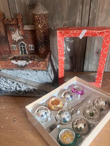 Oude vintage kerstbal kerstballen deukbal piek beschikbaar voor biedingen