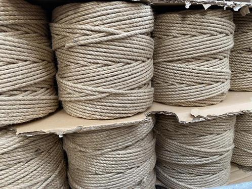 TOUW JUTE 6mm rollen a 200mtr. 3-strengs, Watersport en Boten, Accessoires en Onderhoud, Nieuw, Overige typen, Ophalen