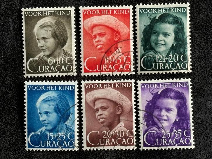 1948 NVPH 200-205 Kinderzegels, gestempeld, Postzegels en Munten, Postzegels | Nederlandse Antillen en Aruba, Gestempeld, Ophalen of Verzenden