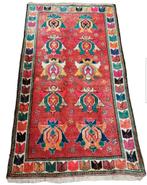 Handmade Persian wool Qashqai carpet Neon floral 118x210cm