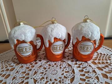 3 bier / bierpul kerstballen beschikbaar voor biedingen