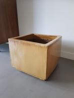 vierkante plantenbak voor binnen/buiten okergeel, Ophalen, Tuin, Steen, Gebruikt