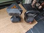 15kg dumbbell + 8kg kettlebell, Sport en Fitness, Fitnessmaterialen, Ophalen, Zo goed als nieuw, Kettlebell