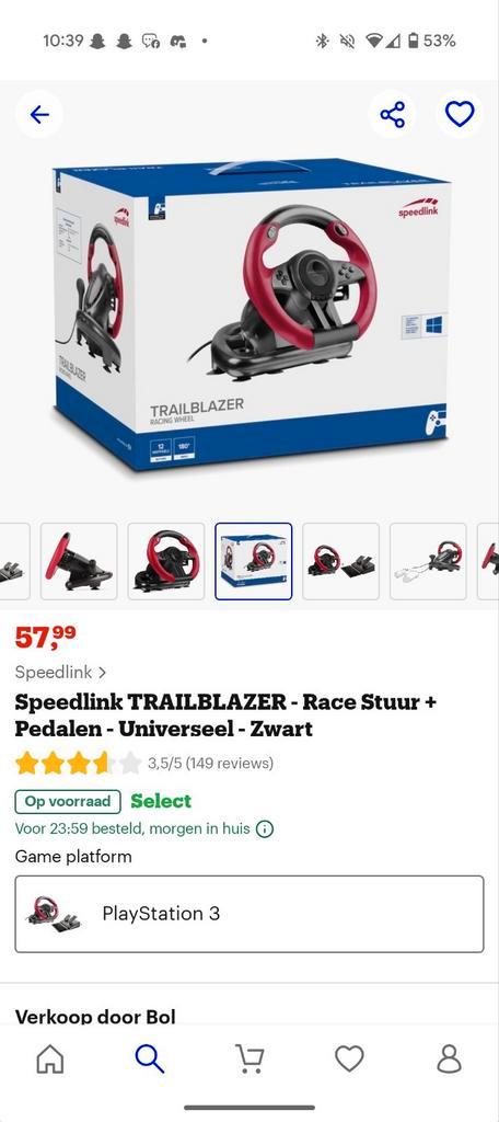 Ps4 race stuur, Computers en Software, Videokaarten, Zo goed als nieuw, Nvidia, GDDR5, Ophalen of Verzenden