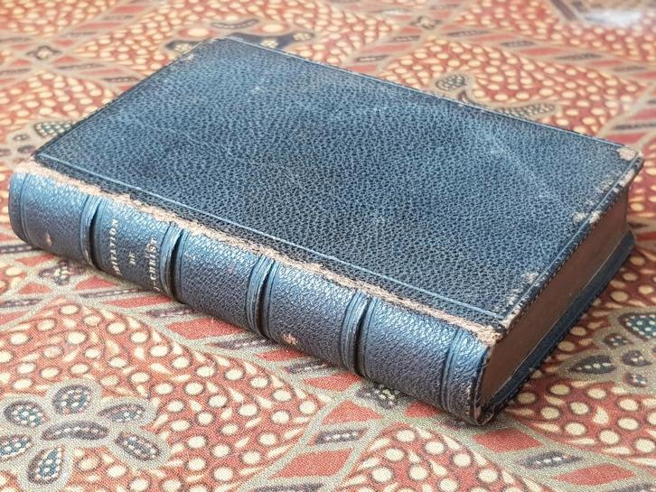 Mooi compleet antiek bijbeltje uit Frankrijk uit 1860., Antiek en Kunst, Antiek | Boeken en Bijbels, Ophalen of Verzenden