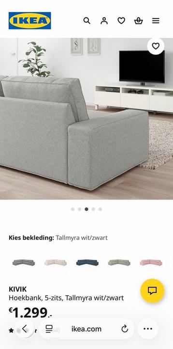 Kivik 5-zits Hoekbank Ikea - grijs - afbeelding 5