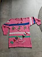 Vintage Dames Trui met Print, Exclusive Fashion, Ophalen of Verzenden, Roze, Maat 36 (S)