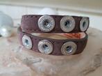 Noosa Amsterdam Petite double skinny armband Brown Maat XS, Verzenden, Nieuw, Bruin, Leer