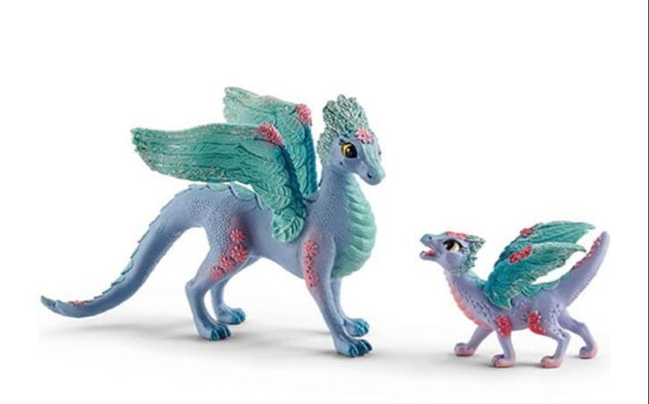 Schleich Bloemendrakenmama en baby 70592, Kinderen en Baby's, Speelgoed | Hobbelfiguren, Gebruikt, Ophalen of Verzenden