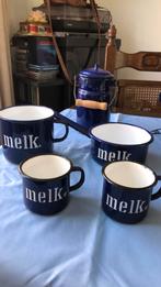 Emaille melk set, Ophalen of Verzenden