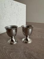 2 rvs eierdopjes, Overige materialen, Overige typen, Ophalen of Verzenden, Zo goed als nieuw