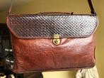 CLAUDIO FERRICI leder schoudertas Vintage, Ophalen of Verzenden, Gebruikt, Bruin, Schoudertasje