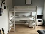 Lifetime hoogslaper + bureau en vele extra’s Wit, Ophalen, Eenpersoons, Zo goed als nieuw, 90 cm