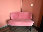 WOOOD Sara 2-zits bankje in velvet roze, Huis en Inrichting, Banken | Sofa's en Chaises Longues, Ophalen, 150 tot 200 cm, Tweepersoons