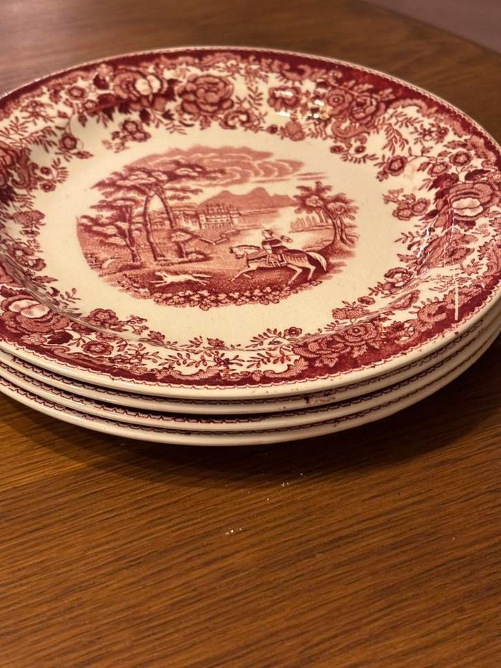 4 borden van Petrus Regout & Co. Decor Amazone, Antiek en Kunst, Antiek | Servies los, Ophalen of Verzenden