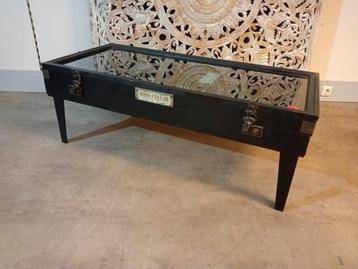 Brocante salontafel met dubbele klep 122x56cm nu voor €65 beschikbaar voor biedingen