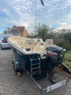 Consoleboot met 9.9pk en trailer, Watersport en Boten, Ophalen, Zo goed als nieuw, Minder dan 10 pk, Tot 6 meter