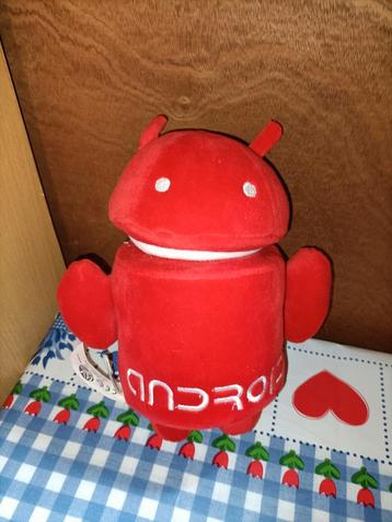 Android rode knuffel met draaiend hoofd 20 cm beschikbaar voor biedingen