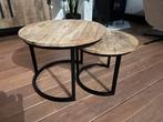 salontafels set van 2 zgan, 50 tot 100 cm, Rond, Ophalen of Verzenden, Zo goed als nieuw