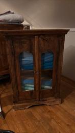 Prachtig antiek houten kasje met glazen ruitjes, Antiek en Kunst, Ophalen