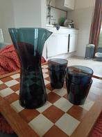 iitala Kartio karaf 95cl en 4 Kartio glazen 21cl donkerblauw, Ophalen, Zo goed als nieuw, Overige typen