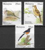 Maleisie 2005 Def serie vogels parelhalstortel bulbul duif, Ophalen of Verzenden, Gestempeld, Zuidoost-Azië