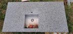 Granieten aanrechtblad 171 x 90cm , met rvs wasbak, Ophalen, Gebruikt, 50 tot 75 cm, Minder dan 100 cm
