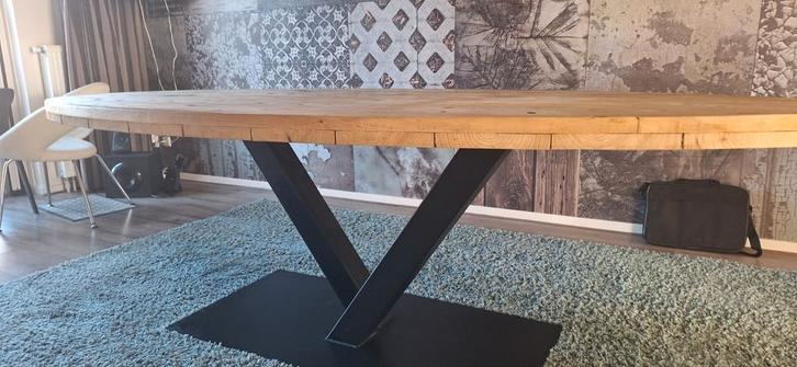 Prachtige steigerhouten tafel, Huis en Inrichting, Tafels | Eettafels, Gebruikt, 100 tot 150 cm, 200 cm of meer, Rechthoekig, Ophalen