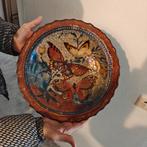Uniek Gouda Plateel Bord met Vlinders, Ophalen of Verzenden