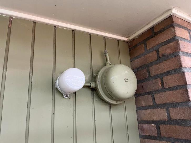 Ouderwetse Alarmbel met Lamp, Doe-het-zelf en Verbouw, Bouwverlichting, Gebruikt, Lamp met armatuur, Minder dan 50 watt, Ophalen of Verzenden