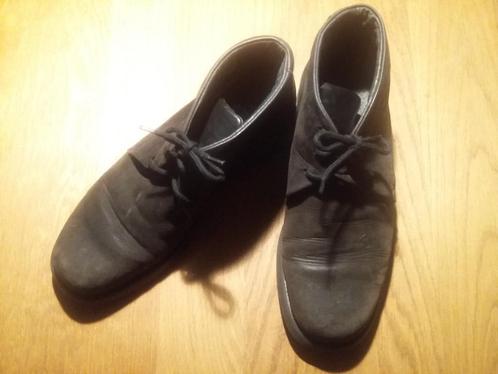 Zwarte nubbick leren JJ schoenen laarsjes maat 6 / 40, Kleding | Dames, Schoenen, Gedragen, Werkschoenen, Zwart, Ophalen of Verzenden