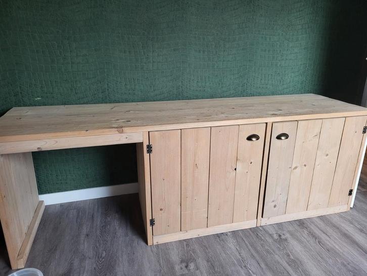 Steigerhouten Bureau - Zo Goed Als Nieuw!, Huis en Inrichting, Bureaus, Zo goed als nieuw, Bureau, Ophalen
