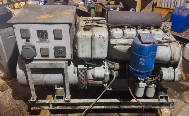 Slavia 4S95A Aggregaat 24KW Diesel, Doe-het-zelf en Verbouw, Aggregaten, Gebruikt, Dieselolie, 10 tot 30 kVA, Elektrisch startend