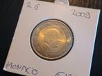 Monaco 2 euro munt uit 2009 Prins Albert II, Ophalen of Verzenden, Monaco, 2 euro, Losse munt