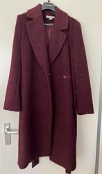 Maat 38 wollen jas H&M lange mantel jas bordeaux rode jas 🍁, Ophalen of Verzenden, Zo goed als nieuw, Maat 38/40 (M), Rood