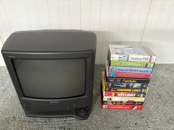 Sony Trinitron 14 inch CRT tv + VHS speler beschikbaar voor biedingen