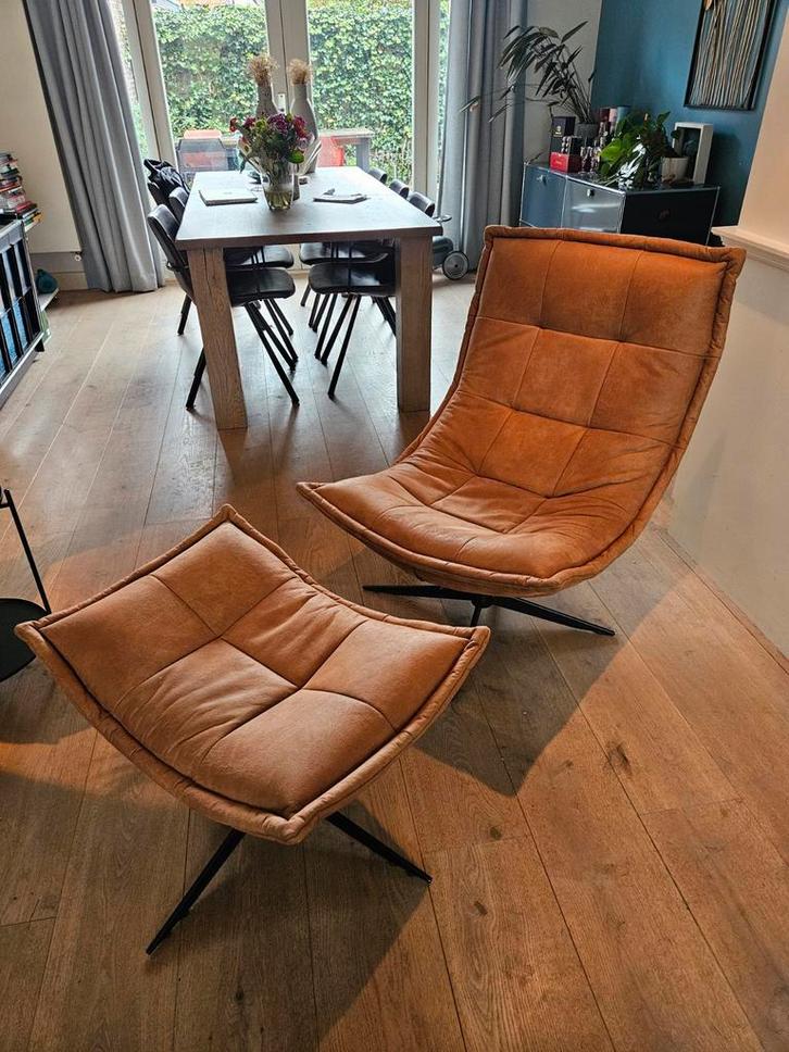 Bodilson Reeva Draaifauteuil met Hocker, Huis en Inrichting, Fauteuils, 75 tot 100 cm, Ophalen