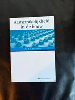 B.E. Hertstein - Aansprakelijkheid in de bouw, Boeken, Ophalen of Verzenden, Zo goed als nieuw, B.E. Hertstein, Nederlands