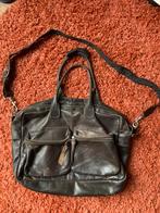 Donkerblauwe leren cowboysbag, Ophalen of Verzenden, Gebruikt, Blauw, Handtas