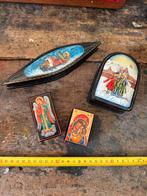 4 oude handbeschilderde Russische lakdoosje, Antiek en Kunst, Ophalen of Verzenden