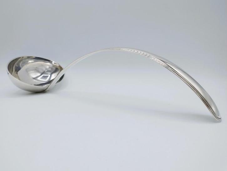 Zilveren soeplepel met filetrand, H. Smits, Amsterdam, 1812, Antiek en Kunst, Antiek | Goud en Zilver, Zilver, Verzenden
