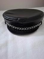 Zwarte Schipperspet met ketting - Carnaval!, Ophalen of Verzenden, 58 cm (L, 7¼ inch) of meer, Pet, Onbekend