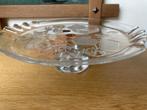 vintage kristallen kaasplateau op voet Walther Glass Germany, Antiek en Kunst, Ophalen of Verzenden
