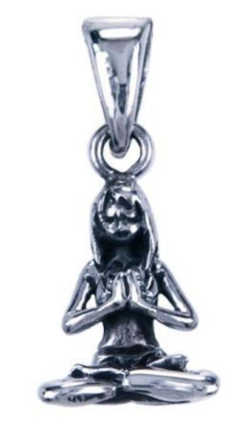 Namaste Yoga hanger van 925 sterling zilver, Sieraden, Tassen en Uiterlijk, Kettinghangers, Nieuw, Zilver, Zilver, Kruis of Symbool