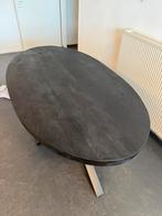 Zwarte ovale eettafel – 180x100 cm, Huis en Inrichting, Tafels | Eettafels, Ophalen, 100 tot 150 cm, Zo goed als nieuw, Ovaal