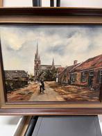 Schilderij Stiphout Kerktoren, gesigneerd Beppie, Antiek en Kunst, Ophalen