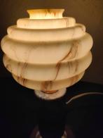 Art Deco Melkglas/Marmer Tafellampje, Ophalen of Verzenden