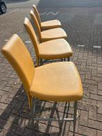 Set van 8 leren barkrukken - te koop per stuk: € 35,00, Ophalen, Gebruikt, Overige kleuren, Vier