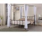 Hemelbed 2 persoons, Huis en Inrichting, Slaapkamer | Bedden, Ophalen, Zwart, Romantisch, 200 cm